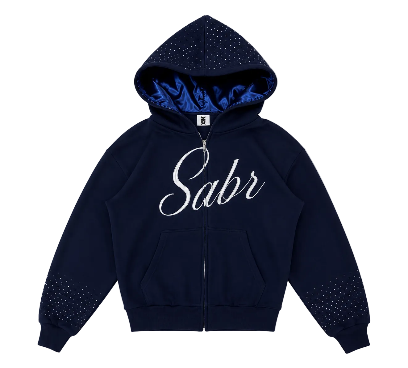 “ROYAL BLUE” Double Satin Hood, Zip-Up