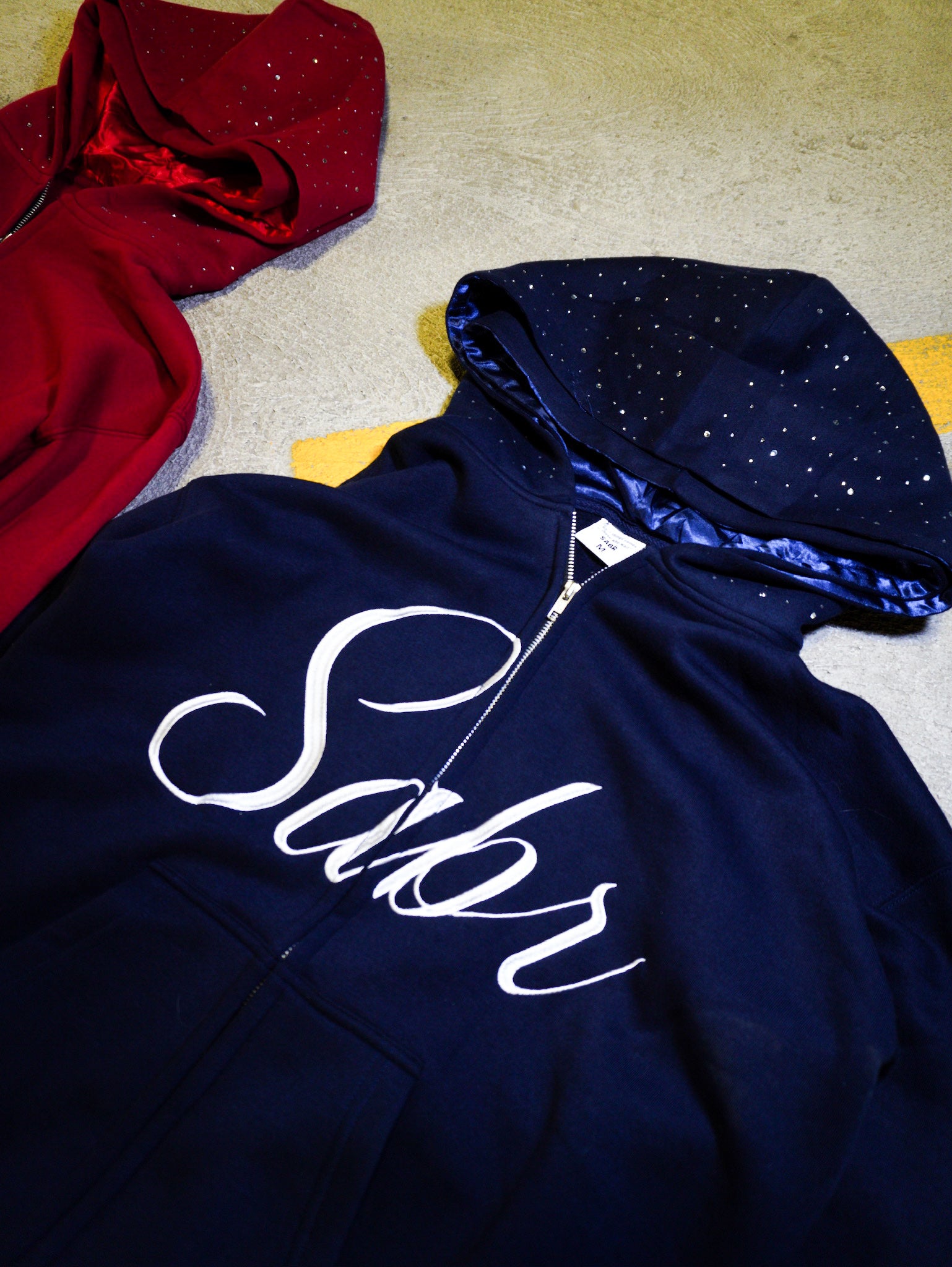 “ROYAL BLUE” Double Satin Hood, Zip-Up